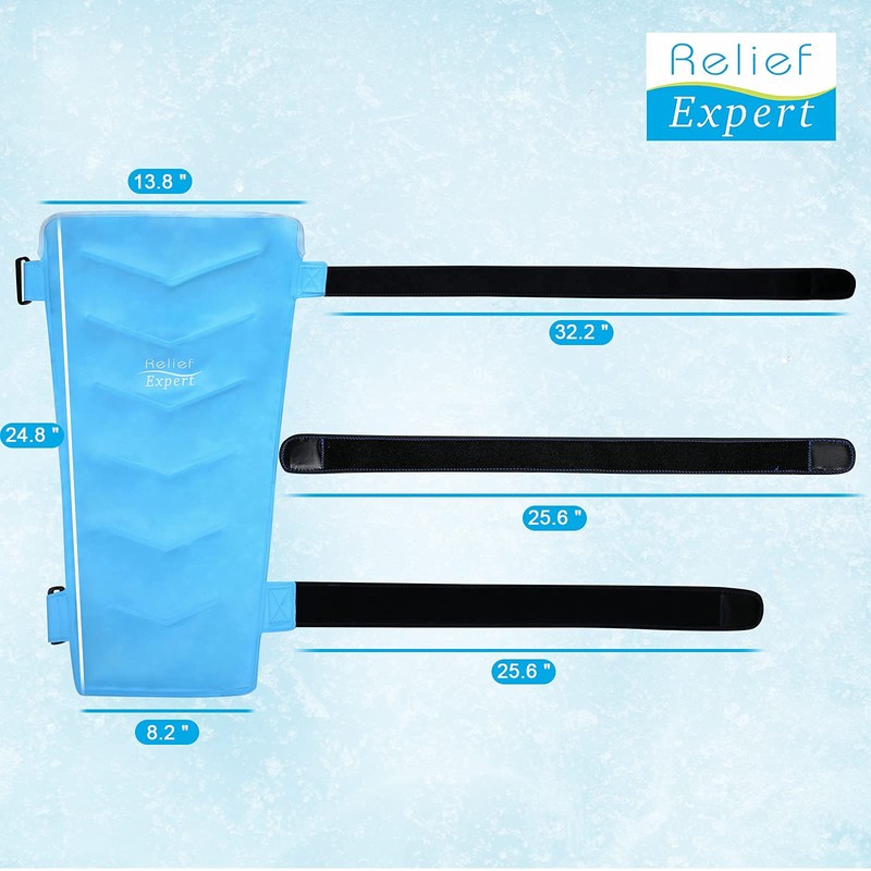 Relief Expert Large Leg Ice Pack Wrap – Reusable Gel