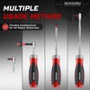 GEINXURN 19 Pieces Ratcheting Screwdriver Set and Socket Wrench Set,
