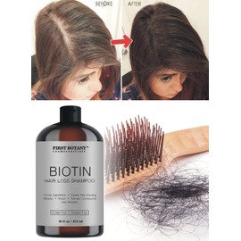 First Botany First Botany Cosmeceuticals, Hair Regrowth and Anti Hair Loss Shampoo 16 fl oz, with DHT blockers- Daily Hydrating, Detoxifying, Volumizing Shampoo For Men and Women