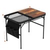 Foldable Camping Table Collapsible Picnic Aluminum Alloy Grill Stand 66LBS