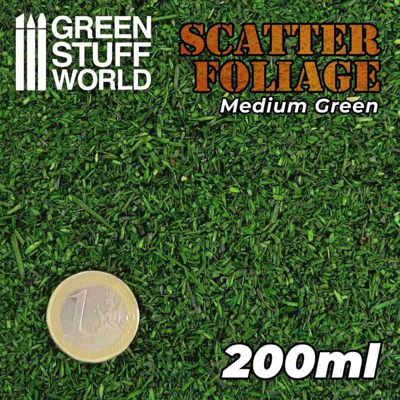 Greenstuff World GSWD-11176 Landscape Powder Leaf Medium Green (200ml) Hobby