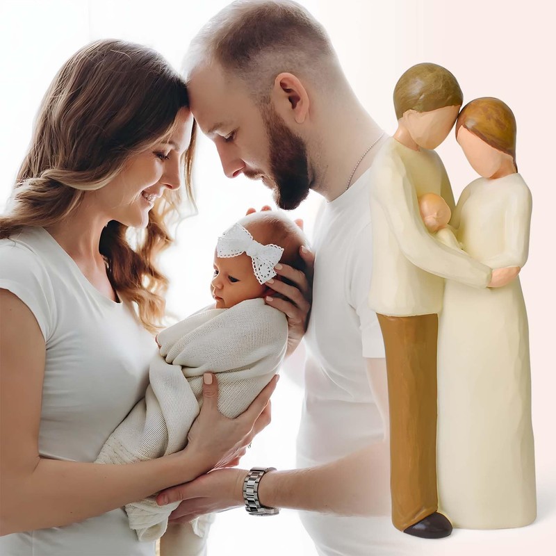 Lnrkai Family of 3 Figurines Gift for Proud First Time