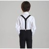 SEVENHEAD Brown Child Kids Suspenders Bowtie Set Adjustable Suspender Set