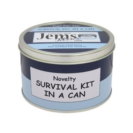 Survival Kit In A Can Retirement Survival Kit Gift Tin - Blue / Navy Blue / Navy - 10cm x 6cm