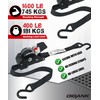 1" x 6' Retractable Ratchet Straps, 1600 lbs Break Strength,
