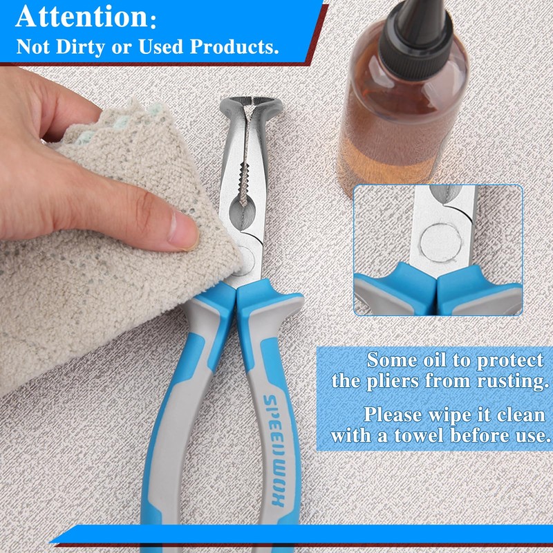 SPEEDWOX 8-Inch Spark Plug Removal Pliers Hose Grip Pliers Offset