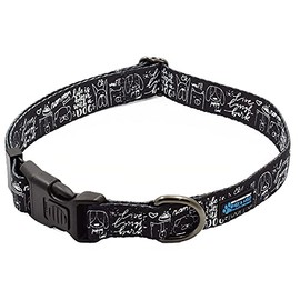 Max and Neo Patterned NEO Dog Collar - We Donate a Collar to a Dog Rescue for Every Collar Sold (Small, Life is Better with Dogs)