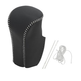 REPAIROCK Anti-Slip Gear Shift Knob Cover Car Stick Shifting Handle Protector for Honda Accord 2008-2012 Black Gray Faux Leather