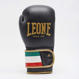 LEONE 1947 GN039, Gloves Boxing Adult Unisex, unisex adult, GN039, black, 10 Oz
