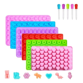 Generic 6pcmoldes De Silicona Candy Y Bandejas Para Cubitos De Hielo