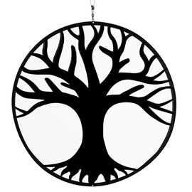 CIM Tambouri Tree of Life Wind Chime UV-Resistant and Weatherproof Disc Diameter 30 cm Includes Swivel Clip and Cord