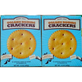 Trader Joe's 2 Packs Trader Joe's Golden Rounds Crackers 12 oz Each Pack
