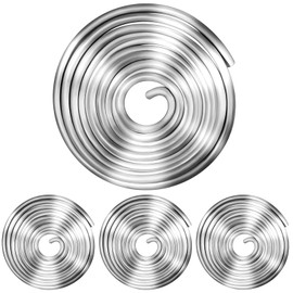 Tandefio 3/16" Round H Lead Came 4 Roll 24 ft Hobby Came for Stained Glass H Channel Lead Rolled Kit Supply