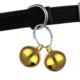 Pet Collar-Pendant - 24PCs Cat & Dog Collar Bells - Copper Bell Training Charm DIY Crafts Bells for Pet Cat Dog Necklace (Golden 14MM)
