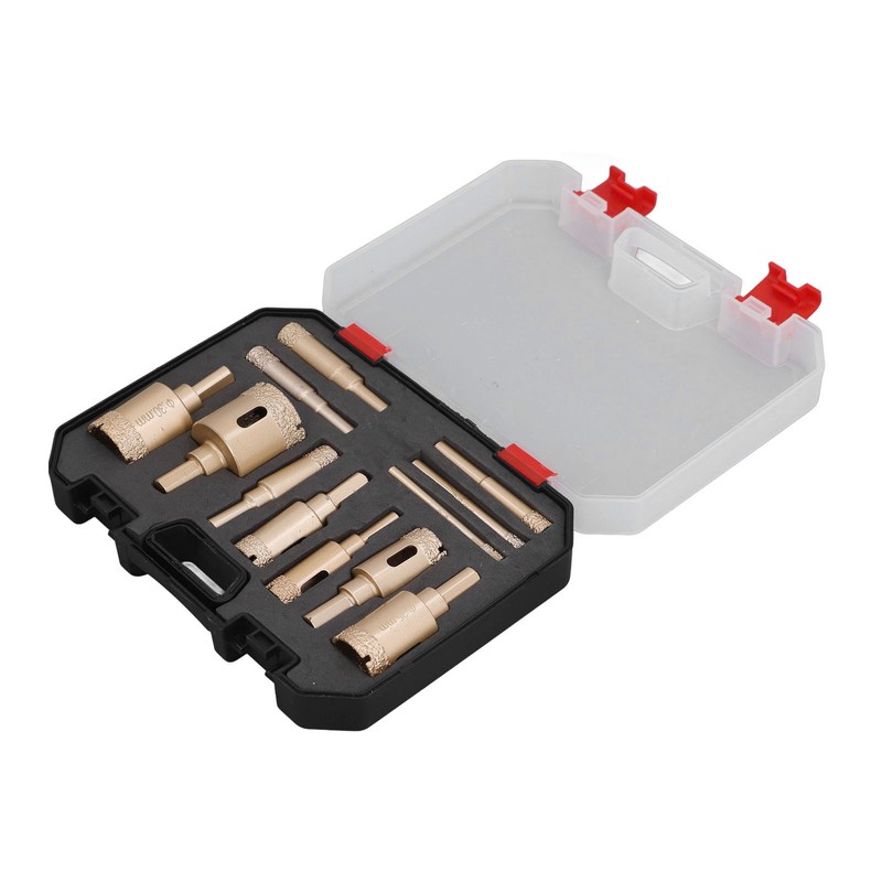 12Pcs Diamond Hole Saw Kit Carbon Steel 6 to 35mm
