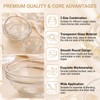 3 Pcs 3 Sizes Clear Glass Reusable Cosmetic Mask Mixing