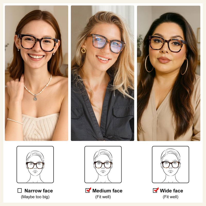 Madison Avenue Blue Light Blocking Glasses Oversized Fashion Blue Light