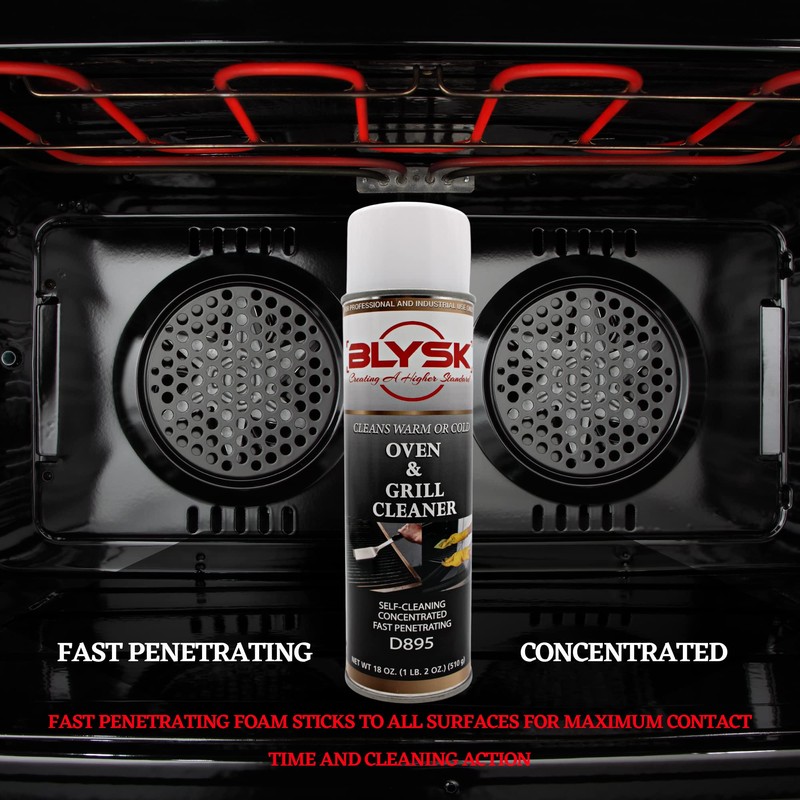 Blysk Oven & Grill Cleaner (2pack) heavy duty, fast penetrating,