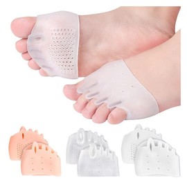 Zehenspreizer aus Silikon mit Fußschutz,Silikon Zehenspreizer mit Gel-Fußpolstern für Schmerzlinderung im Mittelfußbereich, geeignet für alle Schuharten und Socken, ideal für den täglichen Gebrauch