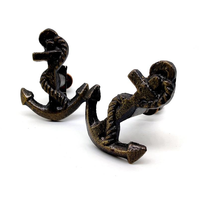 5MOONSUN5's Ship Anchor Cast Iron Door Knobs/Drawer Pulls Dresser Door