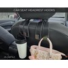 ALEACAR 2 Pack Car Hooks for Headrest, Car Seat Back