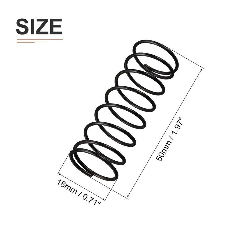DTGN 1.2x18x50mm(DxODxL) Compression Spring - 10Pack - Good for Machinery