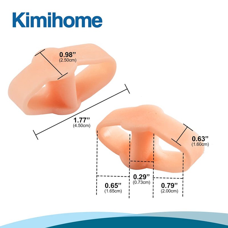 Kimihome Gel Toe Separator, Bunion Corrector with Double Loops, Prevents