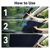 Retractable Car Sunshade for Windshield - Reflective Foldable UV Heat