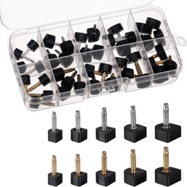 20 Pairs Replacement Heels, Heel Tips, Heel Repair Kit for High Heels, Black U-Shape Replacement Spikes for Stiletto Heels, Pin Heels, Dowels, Stiletto Heel Protectors (5 Sizes 8-12 mm)