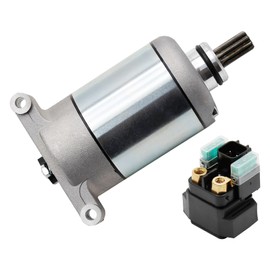 Starter with Relay Replacement for Yamaha Grizzly 550 2009-2014 Replacement for Grizzly 700 2009-2023 for 28P-81890-00-00 28P-81890-01-00