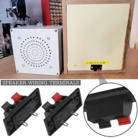 eMagTech 15PCS 2 Pin Speaker Terminal Block Pring Push Release Connector Audio Cable Terminals Strip Block Compatible with Speaker with Switch