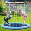 CHAWONER CHAWONER Dog Pool Splash Pad, 100cm/39in Anti-Slip Dog Sprinkle