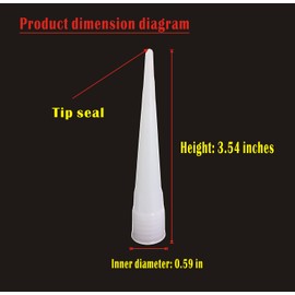 Caulking Nozzle for Caulk Gun, Reusable Silicone Caulk Nozzle Applicator Durable Epoxy Piston Caulk Nozzle (White-16 pieces)