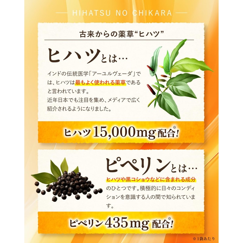 【Luxurious blend of 10 warming ingredients】 Pippali Power 30-day supply