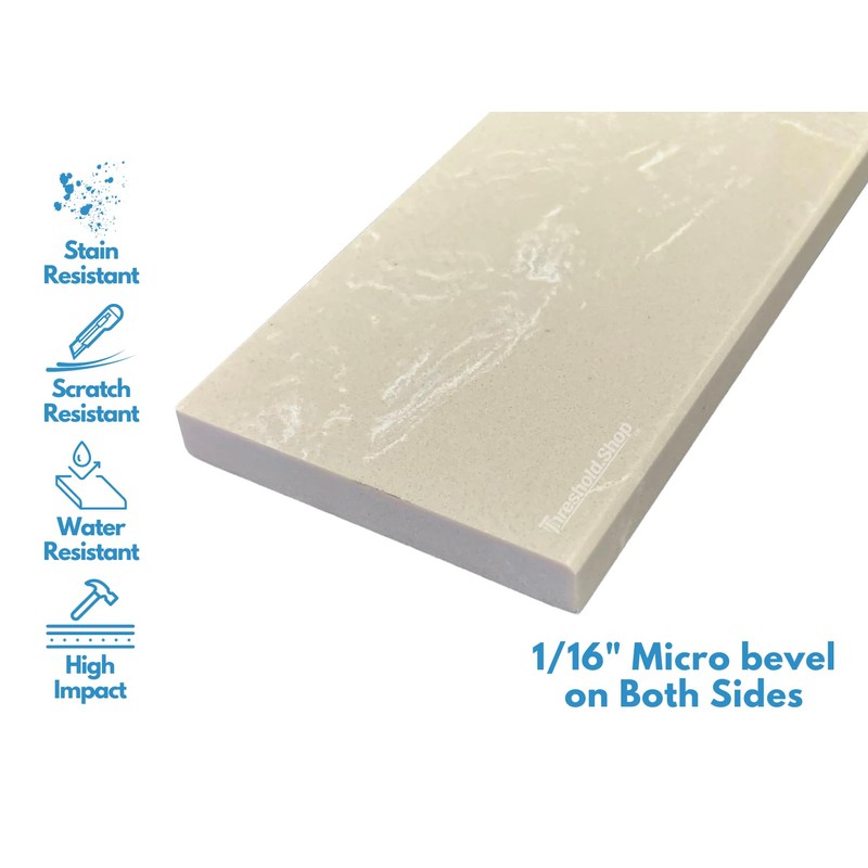 Threshold.Shop Custom Size | Beige Engineered Marble Threshold | Shower