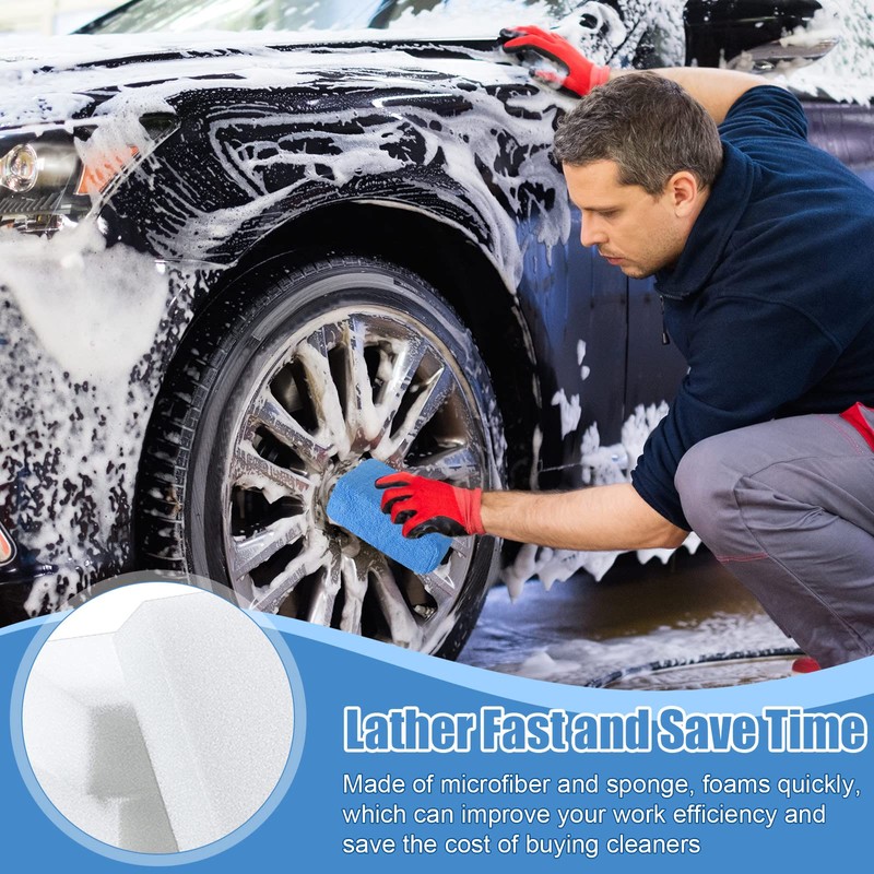 Riakrum 32 Pieces Microfiber Applicator Pads Detailing Car Wax Sponge