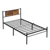 espidoo Twin XL Metal Bed Frame with Headboard: Modern Wood