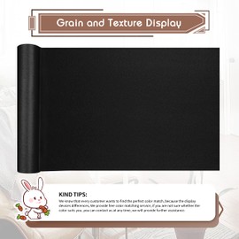 KING MOUNTAIN Leather Repair Patch, 16 x 60 Inches Self-Adhesive Repair Tape for Damaged Furniture, Seating, Car Seats, Goods (Fine Grained Black)