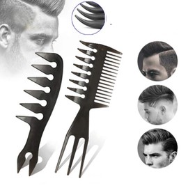2 PCS Hair Comb Styling Set Barber Hairstylist Accessories,Professional Shaping & Wet Pick Barber Brush Tools, Anti-Static Hair Brush for Men Boys