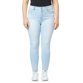 WallFlower Women's Size InstaStretch Luscious Curvy Skinny Jeans, Freya, 22 Plus