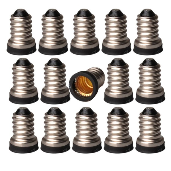 E-simpo® 15-Pack E14 to E12 Lamp Socket Adapter,E14 to E12