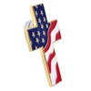 PinMart's American Flag Cross Patriotic Enamel Lapel Pin with Magnetic