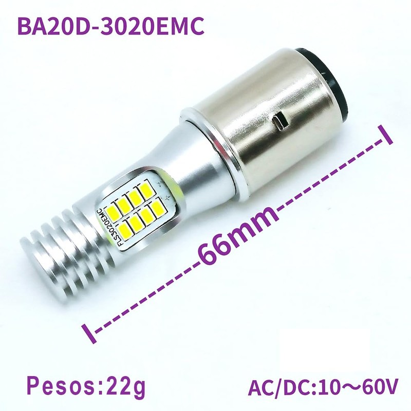 BA20D H4BS Motorcycle LED Headlights, HI/LO Switching, For Motorcycles Headlights,