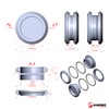 SCHMIDT security tools Shell Handle Model B Stainless Steel Silver,