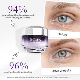 Crema Para Ojos Antiedad Y Antiarrugas Con Péptidos Y Ácido Hialurónico Para Líneas De Expresión. Crema Hidratante Iluminadora Para Ojos Para Mujeres 