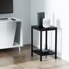 SAYGOER Black End Tables 13.3''D Small Side Table with Storage