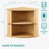 Navaris Wooden Bread Box - Countertop Kitchen Farmhouse Corner Wood