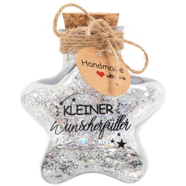 Wish Filler Money Gift with Corks, Silver Sequins, Stickers for Communion Gifts Girls Boys, Birthday, Christening, Communion, Confirmation, Youth Consecration Wedding