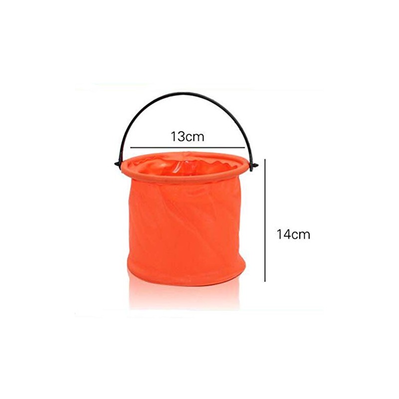 STK Brush Washable Folding Compact Bucket Portable Divider (Orange (No