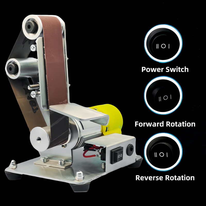 Mini Benchtop Belt Sander, Electric Knife Sharpener, Power Grinder Polisher